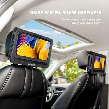 ieGeek 11.5" Portable DVD Player with SD Card/USB Port, 5 Hour Rechargeable Battery, 9.5" Eye-Protective Screen, Support AV-in/Out, Region Free, Blue - Image 6