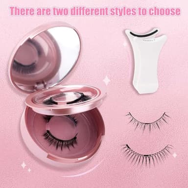 FADLASH 2 Pairs Magnetic Eyelashes with Applicator Waterproof Magnetic Lashes Natural Look Reusable Easy to Wear and Remove(079+B01) - Image 7