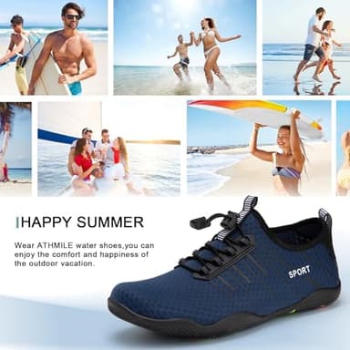 ATHMILE Water Shoes for Men Women River Shoes Adult Swim Beach Lake Pool Aqua Socks Barefoot Quick Dry for Hiking Surfing Kayaking Cruise Ship Essentials - Image 6