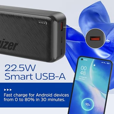 Energizer 30000mAh Portable Charger 22.5W Power Bank Fast Charging Battery Pack with Daul USB-C Ports and USB-A Port Compatible with iPhone 16 15 14 13 12, Samsung, Android Devices, Tablets_UE30055PQ - Image 5