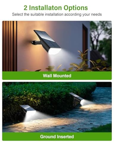 ZOOKKI Solar Spot Lights Outdoor, Solar Lights Outdoor Waterproof IP65, 3 Brightness Modes Dusk to Dawn Landscape Spotlights for Yard Garden Pathway Tree Decoration, Cool White, 4 Pack - Image 6