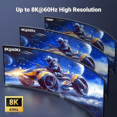 UGREEN 8K Micro HDMI to HDMI Cable 6.6FT, 2.1 Aluminum Shell Braided 48Gbps Ultra High Speed 8K@60Hz, 4K@240Hz Support HDR eARC Dolby Compatible with GoPro Raspberry Pi 5 Camera Nikon - Image 2