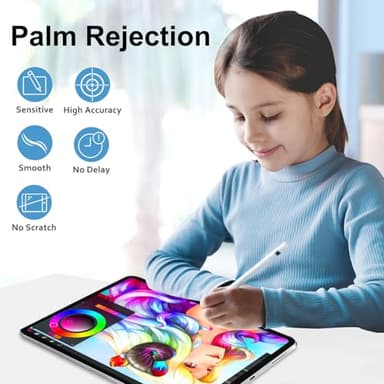 Stylus Pen for iPad Apple: Fast Charge for iPad Pencil Apple Pen with Palm Rejection Tilt Sensitivity - Pen for iPad 10/9/8/7/6, iPad Pro 12.9"/11"/13" M4, iPad Mini 6/5, iPad Air 5/4/3/11"-13" M2 - Image 4