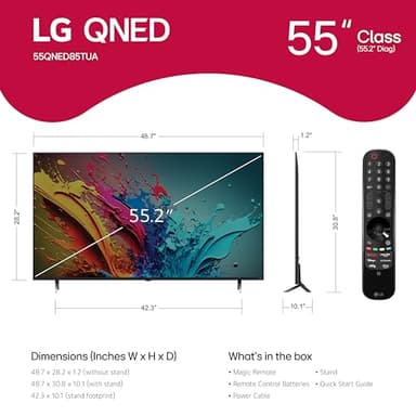 LG 55-Inch Class QNED85T Series LED Smart TV 4K Processor Flat Screen with Magic Remote AI-Powered with Alexa Built-in (55QNED85TUA, 2024) - Image 2