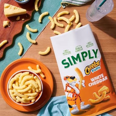Simply, Cheetos White Cheddar Puffs & Crunchy Variety Pack, 0.875 Ounce (Pack of 36) - Image 8
