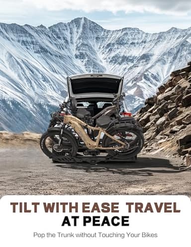 Young Hitch Bike Rack for Cars, SUVs, 200lb Heavy Duty Bike Rack Hitch, Platform Bike Carrier, Fits 5-Inch Fat Tires, Minivan & RV Compatible - Image 5