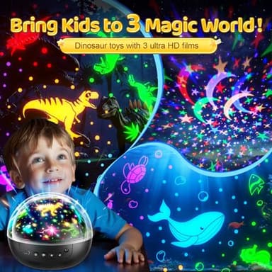 Staryou Dinosaur Toys for Kids 3-5, 【Remote+3 Films+93 Effects】 Dinosaur Toys for Kids 2-4, 【3 Timer+5 Brightness】 Toys for 3 Year Old Boys, Rotate 3 Year Old Boy Gift, 5 Year Old Boy Birthday Gift - Image 3