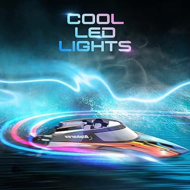 ALPHAREV RC Boat - R308 32+ KPH Fast Remote Control Boat for Pool & Lake with Portable Suitcase, 2.4GHz Racing RC Boats for Adults & Kids, Summer Water Toy Gifts for Boys & Girls - Image 6