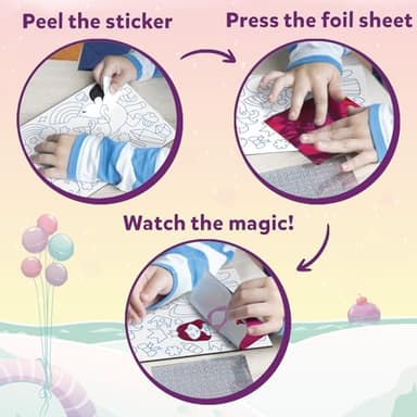 Skillmatics Foil Fun - Unicorns & Princesses, No Mess Art for Kids, Craft Kits & Christmas Fun Supplies, DIY Creative Activity, Travel Toys, Gifts for Ages 4, 5, 6, 7, 8, 9 - Image 6