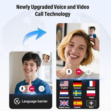 SKIUDCT Ai Translation Earbuds Real Time with Audio and Video Calls, 3-in-1 Buletooth 5.3 Translator Earbuds with 6 Translation Modes/164 Languages/No Subscription Required, 48H Headphones Translator - Image 5