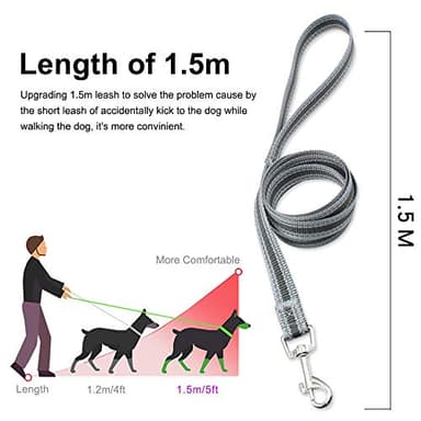Puppy Harness and Leash Set - Dog Vest Harness for Small Dogs Medium Dogs- Adjustable Reflective Step in Harness for Dogs, Cats - Soft Mesh Comfort Fit No Pull No Choke (S, Grey) - Image 5
