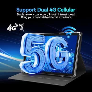 Android 14 Tablet 2025 Latest 11 Inch Tablets, 128GB+16(8+8 Expand)GB/512GB Expandable, Dual 4G Cellular with Octa-Core Processor, 2 in 1 Tablet with Keyboard, 21MP Camera/8000mAh Battery/GPS/5G WiFi - Image 4