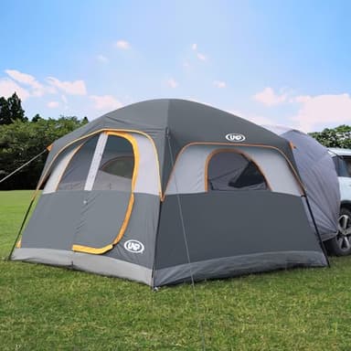 UNP SUV Tent for Camping, 6-Person Car Camping Tents, SUV Tailgate Tent for Outdoor, Easy Set Up with Rainfly 10'x9'x78in(H) (Gray) - Image 1