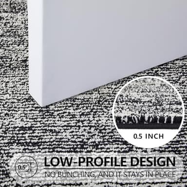 REFETONE Indoor Doormat, Front Door Mat 32"x40" Absorbent Rubber Backing Non Slip Back Door Mats, Washable Low-Profile Inside Floor Mat Door Rugs for Entryway, Resist Dirt Mud Mat for Dogs, Black - Image 6