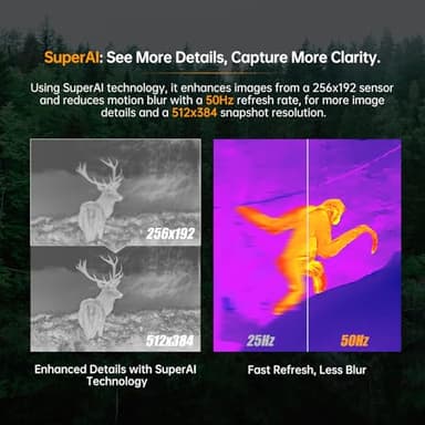 JituHunt Thermal Imaging Monocular for Hunting, 256x192, 15mm Long-Range Lens, WiFi & 32GB Storage, Thermal Night Vision Monocular - Image 3
