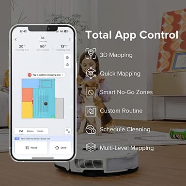 roborock S8 Robot Vacuum and Mop Cleaner, DuoRoller Brush, 6000Pa Suction, ReactiveAI 2.0 Obstacle Avoidance, Sonic Mopping, Auto Lifting Mop, Works with Alexa, Perfect for Pet Hair, White - Image 8