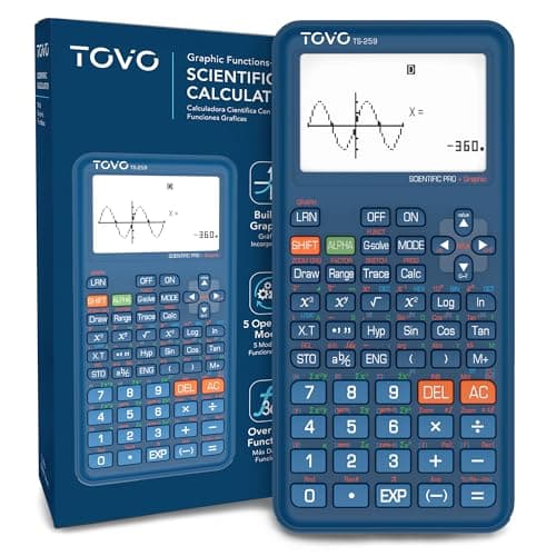 TOVO Scientific Calculator with Graphing Functions, Multiple Modes, 360 Functions, Large Screen, Intuitive Interface for Beginners, High School & Advanced Courses, TS-259 (Developed by CATIGA) - Image 1