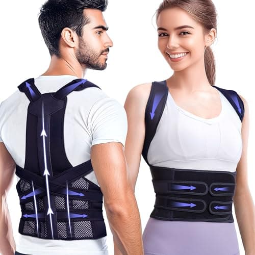 Kepwaa Posture Corrector for Women and Men, Upgraded Full Back Brace Support, Adjustable Shoulder Straightener for Improving Back Posture, Relief for Upper and Lower Back, Lumbar, Neck, Shoulder Pain - Image 1