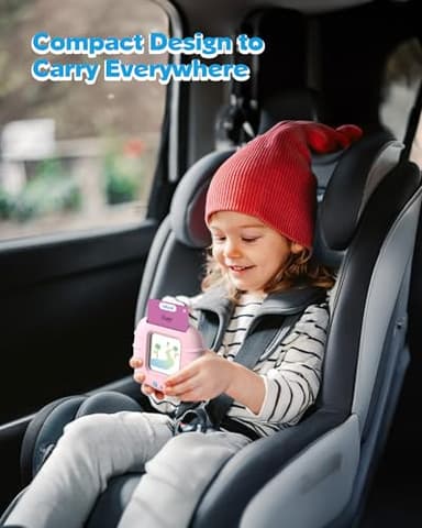 Talking Flash Cards for Toddlers 1 2 3 4 Year Olds, Montessori Language Learning with 224 Words, Pocket Speech Therapy and Autism Playthings, Children's Sensory Educational Device, Pink - Image 6