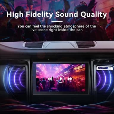 Haudio 7 Inch Double Din Car Stereo,with Wireless Apple CarPlay and Android Auto Screen for Car,HD Touch Screen carplay Screen with 1080P Reversing camera,Mirror Link,AUX,FM/AM|Wireless CarPlay Screen - Image 3