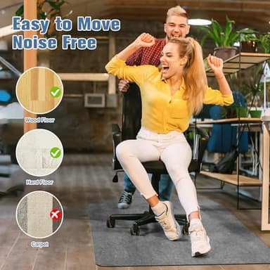 Placoot Office Chair Mat for Hardwood Floor, 55"x35" Computer Chair Mat, Desk Chair Mat, Large Anti-Slip Floor Protector for Home Office - Image 7