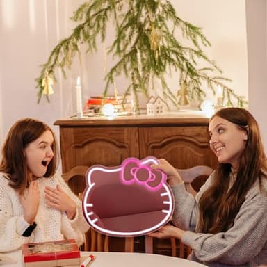 Hello Kit Neon Sign,16 * 14 Inch Led Lights Signs for Wall Decor, Adjustable Brightness Night Light Room Decor for Girl Bedroom Birthday Halloween Christmas Gift - Image 5