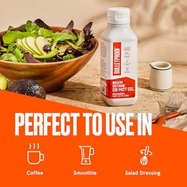 Bulletproof Coconut Brain Octane C8 MCT Oil, 16 Ounces, Premium Keto Supplement for Sustained Energy, Brain and Body Fuel, Unflavored, Add to Coffee and Smoothies, Packaging May Vary - Image 4