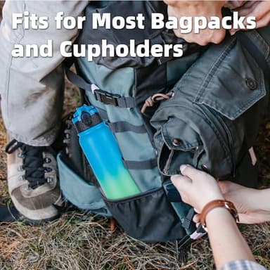 Oldley Insulated Water Bottle 20oz Water Bottles with Straw, Stainless Steel Water Bottle with 3 Lids, Double Wall Vacuum Bottles for Adult Kids, Sports Bottles for School Travel, Tropical Rainforest - Image 6