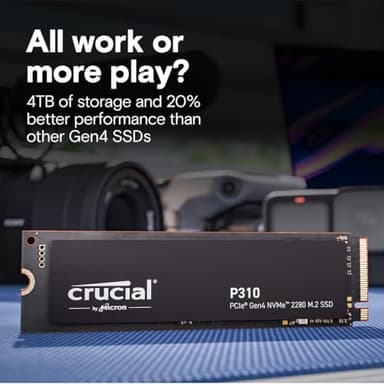 Crucial P310 2TB 2280 PCIe Gen4 3D NAND NVMe M.2 SSD – Up to 7,100 MB/s – Shift up to Gen4, with Acronis Offer, Internal Solid State Drive (PC) – CT2000P310SSD801 - Image 3