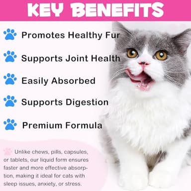 Collagen for Cats, Cat Collagen Liquid Drops for Cats with Biotin, MSM & Ginger Digestive & Immunity Support, Itch Relief, Skin & Coat and Joint Health, Cat Supplement 60ml ﻿ - Image 7