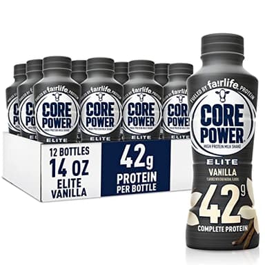 Core Power Elite High Protein Shake, Vanilla, 42g Bottle, 14oz, 12 Pack - Image 1
