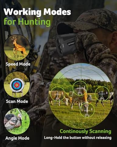 Acer Golf Rangefinder with Slope - 800Yards Range Finder for Hunting, 6X Magnification with Flag Pole Locking Vibration, Rechargeable Battery with Magnet Stripe Golf Accessories for Men, Gifts - Image 4