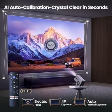 [Netflix-Licensed & 4K Support & Auto Focus]- Smart Projector with WiFi 6 and 2-Way Bluetooth, Dolby Audio/ Auto Keystone/Zoom,360°Adjustable Stand, iWIMIUS Mini Portable Outdoor Proyector w/ HDMI ARC - Image 5