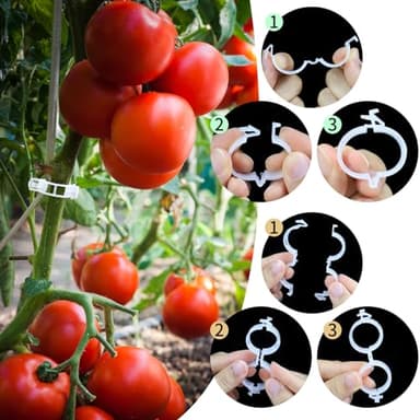 Ghguole 300 pcs Plant Clips for Climbing Plants, Tomato Plant Clips, Plant Support Clips for Gardening, Garden Clips for Climbing Plants to Grow Upright Makes Plants Healthier - Image 5