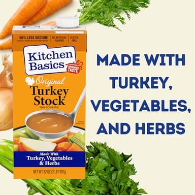 Kitchen Basics Turkey Stock - 32 oz Carton (Pack of 12) The Perfect Base for Your Savory Kitchen Recipes and Stocking Up - Image 5