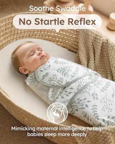 Yoofoss Baby Swaddles for Newborns 100% Organic Cotton, Adjustable Swaddle Sleep Sack 0-3 Months Newborn Swaddle Sack, Breathable Soft(Small) - Image 2