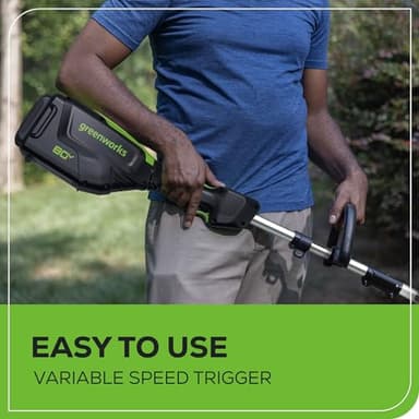 Greenworks 80V All-Terrain Brushless Edger, 8" Steel Blade, 2.25" Pro Depth & Tool-Free Adjust, 27cc Gas Power Equivalent, Battery and Charger Not Included - Image 7