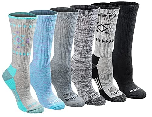Dickies Women's Dri-Tech Fashion Moisture Control Crew Socks (5/6/12 Pairs) (S-XL), Tribal (6 Pairs), Medium - Image 1