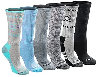 Dickies Women's Dri-Tech Fashion Moisture Control Crew Socks (5/6/12 Pairs) (S-XL), Tribal (6 Pairs), Medium - Image 1