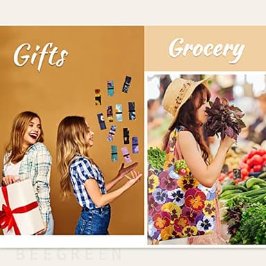 BeeGreen Flower Tote Bag Large Reusable Grocery Bags Foldable Shopping Bags 12 Pack Heavy Duty Tote Bag Cute Gifts Cloth Bags With Handles Groceries Bags with Handles Lightweight - Image 5