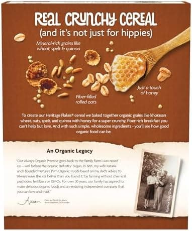 Nature's Path Organic Heritage Flakes® Cereal, 33.5 oz (Pack of 4), Non-GMO - Image 7