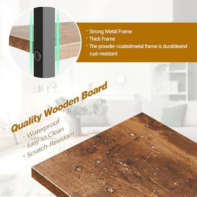 Shintenchi 5 Tiers Bookshelf, Classically Tall Bookcase Shelf, Industrial Book Rack, Modern Book Holder in Bedroom/Living Room/Home/Office, Storage Rack Shelves for Books/Movies-Rustic Brown - Image 4