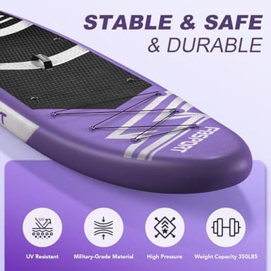 FBSPORT 11' Premium Stand Up Paddle Board, Yoga Board with Durable SUP Accessories & Carry Bag | Wide Stance, Surf Control, Non-Slip Deck, Leash, Paddle and Pump for Youth & Adult - Image 5