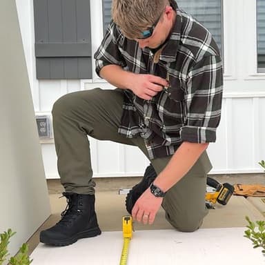 Coostar Tactical Boots for Men Lightweight Military Combat Boot Side Zipper Motorcycle Hiking Work Boots Waterproof 8 Inches Black Size 9.5 - Image 5