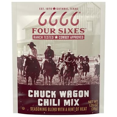 6666 Four Sixes Chuck Wagon Chili Seasoning Mix, 1.25 Ounce (Pack of 12) - Image 1