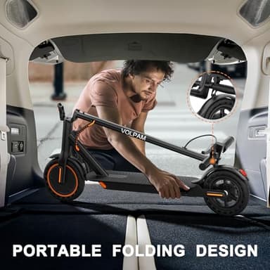 VOLPAM Electric Scooter, 350W/500W, 8.5"/10" Tires, 12/21/28 Miles Range, 16/19/22Mph, Folding E-Scooter with Dual Braking (8.5''-12Miles-350W) - Image 6
