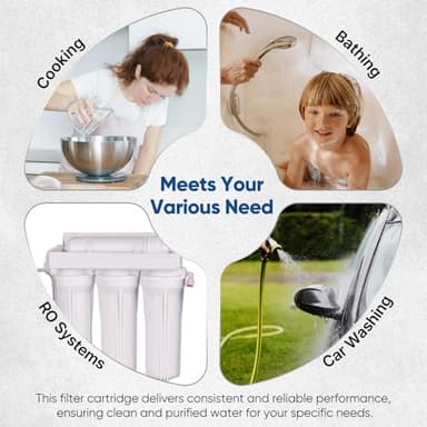 1 Micron 2.5" x 10" Whole House CTO Carbon Water Filter Cartridge Replacement for Under Sink Water Filter System, Dupont WFPFC8002, WFPFC9001, FXWTC, SCWH-5, WHEF-WHWC, WHCF-WHWC, AMZN-SCWH-5, 4Pack - Image 7