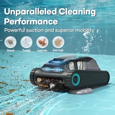 AIPER Scuba S1 Cordless Robotic Cleaner, Smart Navigation for Inground Pools up to 1,600 Sq.ft, Wall and Waterline Cleaning Vacuum - Image 3