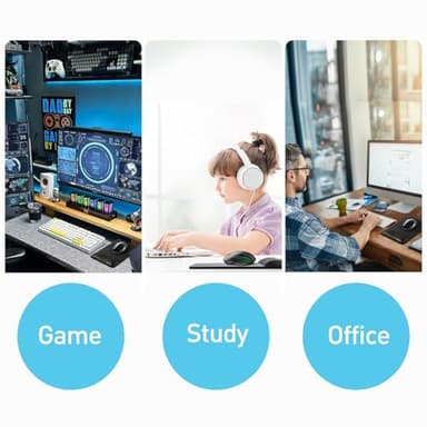 univo colors Design-Wave Wrist Rest Mouce Pad,PE Mouse Sliding Panel+Artificial Sheepskin+Memory Foam+Ergonomic+Anti-Slip Gel,Resilience Support During Work and Gaming,Mouce Accessory,White - Image 8