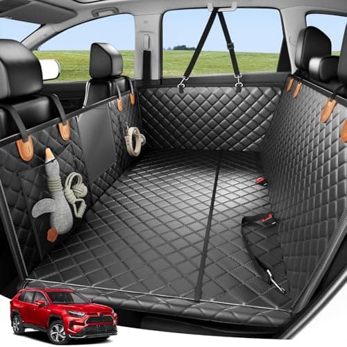 Zanch 2025 Upgraded Dog Car Seat Cover, 400 lbs Heavy Duty Hard Bottom, Waterproof & Anti-Scratch Back Seat Protector, Nonslip Pet Hammock Extender for Cars, SUV, Trucks, Standard-Orange - Image 1